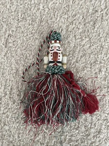 Upscale NUTCRACKER w/ Red, Green and White  TASSEL #1 (AS IS) - Picture 1 of 5