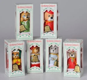 Vintage Jasco Bedtime Critters Porcelain Bells Set of 6 NEW in Box Animal Figure - Picture 1 of 14