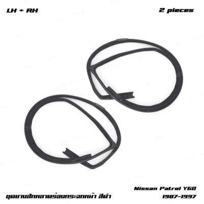 Glass Run Door Channel Seal Front Pair For Nissan Patrol Safari Y60 1987 - 1997 - Image 1 of 4