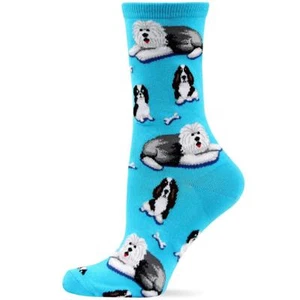 English Sheepdog Basset Hound Cavalier King Charles Spaniel Dog Womens Socks  - Picture 1 of 2