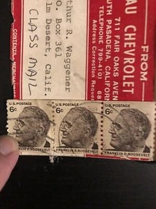 Extremely Rare 6 Cent US Postage Stamp Franklin D. Roosevelt Circa 1960’s Lot x3 - Picture 1 of 3
