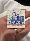 Pinback vintage bouton port de mer de New York