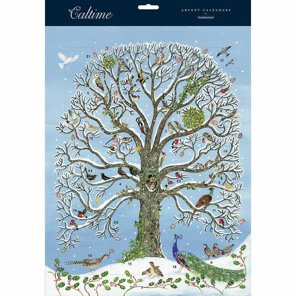 Animal Tree Wildlife Birds Advent Calendar 325 x 470 cm Caltime + env - Image 1 of 1