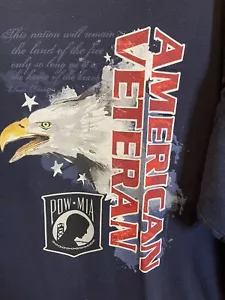 American Veteran POW-MIA T Shirt ITAM VETS POST 45 Marlborough MA Adult Large - Picture 1 of 5