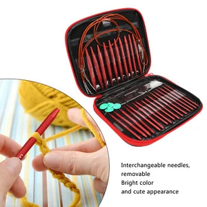 Circular Knitting Needles Kit Interchangeable Needles Set - Picture 1 of 12