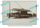 OLD LARGE PHOTO BRISBANE TRAMWAYS TRAM ASCOT TERMINUS & CONDUCTORS c1908