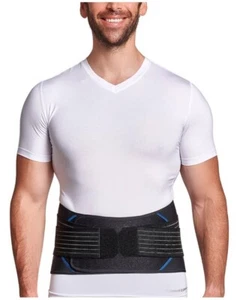 TOMMIE COPPER Black/Blue Adjustable Compression Back Brace L/XL NWT - Picture 1 of 6