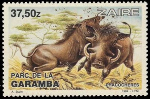 ZAIRE 1136 - Garamba National Park "Warthogs" (pb40602) - Picture 1 of 1