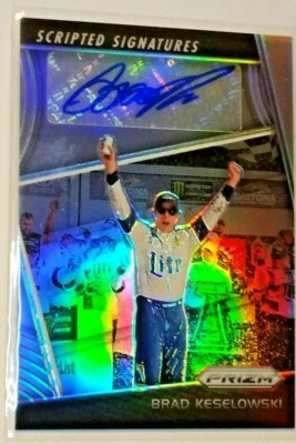 Brad Keselowski 2018 Panini Prizm Refractor Scripted Signatures Auto #SS-BK card - Image 1 of 3