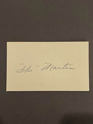 Stu Martin Signed Index Card PSA/DNA COA St. Louis Cardinals - Image 1 of 2