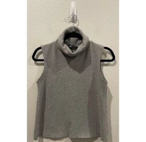 ZARA Pullover Oberteil mit hohem Kragen ärmellos hochgeschlossen grau Größe S - Bild 1 von 3