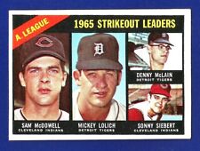 1966 Topps BASEBALL #226 AL STRIKEOUT LEADERS McDOWELL/LOLICH/McLAIN EX+ (001)