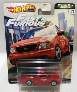 Hot Wheels Fast and Furious Ford F-150 SVT Lightning Red Motor City Muscle - Picture 1 of 5