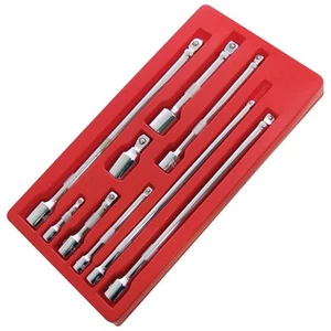 9PC WOBBLE EXTENSION BAR 3/8" 1/4" 1/2" DRIVE SOCKET RATCHET SET I4257 - Picture 1 of 1