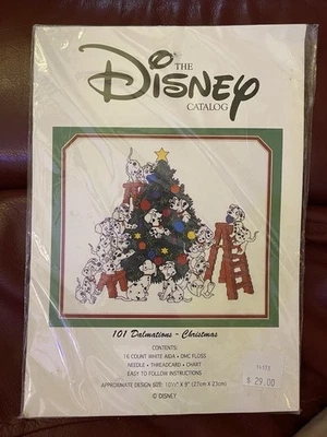 El Catálogo Disney 101 Dálmatas Navidad Contado Punto de Cruz Kit Sellado Foto 1 de 2