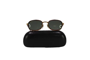 VTG Ray-Ban B&L Mens Side Street Black Lens Square Gold Frame Sunglasses w/ BOX - Picture 1 of 9
