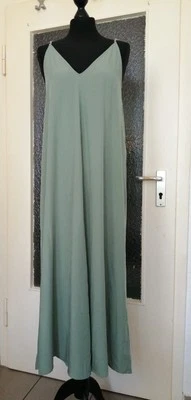 ZARA Kleid Lang Weit Maxikleid Helles Grün 100% Modal Gr. XS S Neu m. Etikett - Bild 1 von 4