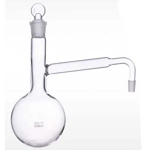 Borosilicate Distilling Flask 100ml-1000ml Lab Glassware Side Arm Supply - Picture 1 of 6