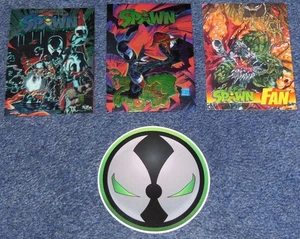 SPAWN #1~FIRMADO TODD McFARLANE & GREG CAPULLO~TARJETAS Y PROMOCIONES CROMADAS~1996 - Imagen 1 de 4