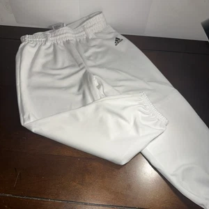 Nuovo senza etichette! Pantaloni da baseball Adidas Areoready al ginocchio bianchi giovani - Foto 1 di 5