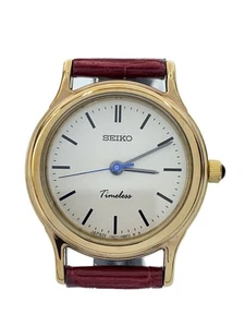 SEIKO Quartz Wristwatch Analog Leather IVO BRD - Picture 1 of 6