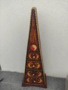Esoteric Tao Moon & Star Astrology Tall Wooden Nightstand Holzregal / Nachttisc - Bild 1 von 16