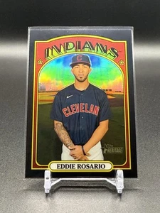 #562 Eddie Rosario Chrome Black Refractor #65/72 - 2021 Heritage High Number - Picture 1 of 2