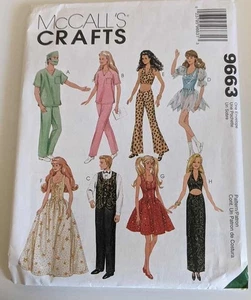 SIMPLICITY 8333 & McCall's 9663 PATTERNS for 11 1/2" BARBIE NEW UNCUT - Picture 1 of 4