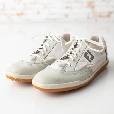 FootJoy GreenJoys Men’s Golf Shoes White & Gray Spikeless Sneakers Size 10.5 - Image 1 of 4