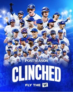 Chicago Cubs Clinched Playoffs foto 8x10 non un poster - Foto 1 di 1