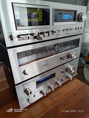 Pioneer Blue Line SA-508 Stereo Verstärker, TX-608 Stereo Tuner, CT-F600 Tape - Bild 1 von 4