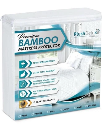 Peluche Deluxe, Ultimate Comfort, Colchón de Bambú Premium, Protector, Queen Size Foto 1 de 4