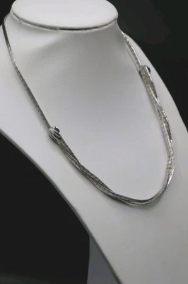 Collier - Collana In Argento .800 Maglia Snake Piatto Di Alta Qualità PERFETTA  - Immagine 1 di 4