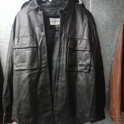 Pelle Studio Wilson кожи Мужская повседневная кожаная куртка пальто большой редкая мотоциклиста - Изображение 1 из 4