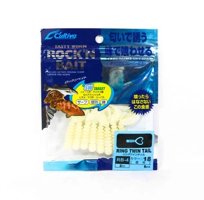 Owner Soft Köder RB-4 Ring Twin Tail 8 Stücks 2 Zoll 18 (2064) - Bild 1 von 4