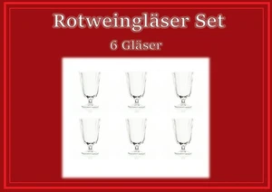 Weingläser Set 6 Gläser Ana a Cotes Weißweinglas Rotweinglas Wasserglas a´ 250ml - Bild 1 von 4