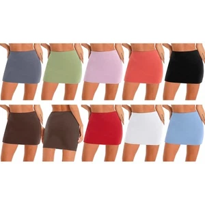 Women Skirt Shrot Miniskirt Casual Underskirt Daily Wear Streetwear Ladies Rave - Picture 1 of 123