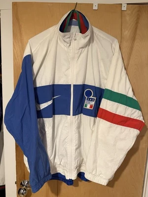 nike italy soccer jersey Vintage XL Rare 90s  Jacket combo - Image 1 of 4