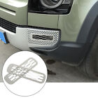 2PCS Front Fog Light Protective Mesh Cover Stainless Steel Adhesive For Land Ro