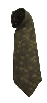 WIDE Structure  3.75"x 57" Olive Green Gray Lime  Neck Tie - Image 1 of 4
