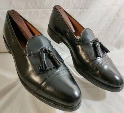 Allen Edmonds Dalton Negro Sin Cordones Borla Mocasín Cuero Zapatos de Vestir 9.5 COMO NUEVO  Foto 1 de 4