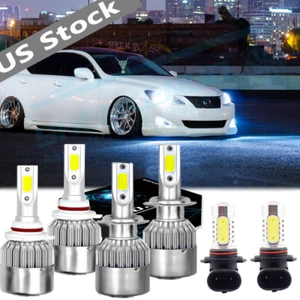 LED Bulbs Hi/Low Beam 6X Combo Headlight&Fog light/DRL For Lexus ES350 2007-2009 - Picture 1 of 12
