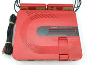 TWIN FAMICOM SHARP Console AN500-R Red AN-500-R Untested - Picture 1 of 5