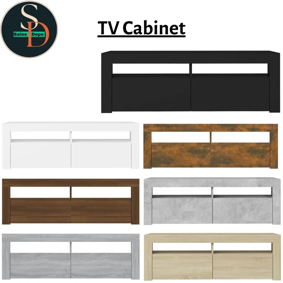 Mueble de TV con Luces LED Centro de Entretenimiento Soporte de TV Unidad de TV multimedia vidaXL Foto 1 de 1