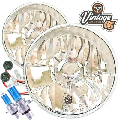 7 " Kristall Xenon Frontscheinwerfer Halogen H4 Umbau Pilot Für Landrover Schutz - Bild 1 von 2