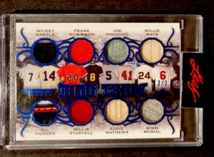 2021 LEAF ULTIMATE SPORTS RING TEAM JERSEY BAT MANTLE MAYS MUSIAL DIMAGGIO /3 - Picture 1 of 3
