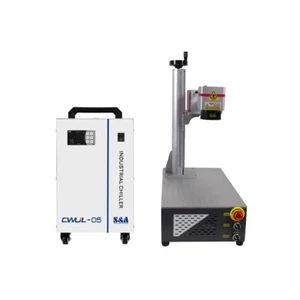 Máquina de grabado de marcado láser UV CRS de 10 W para vidrio metal madera acrílico y enfriador - Imagen 1 de 11
