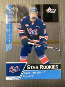 2022-23 Upper Deck CHL Clear Cut Acetate Star Rookies Cole Temple Pats