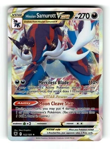 Hisuian Samurott VSTAR - 102/189 - Holo - Ultra Raro - Casi Nuevo - Juego de cartas coleccionables Pokémon - Imagen 1 de 2