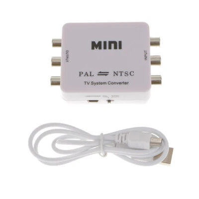 PAL NTSC SECAM zu NTSC PAL Konverter Mini TV System Videokonverter Adapter Neu - Bild 1 von 4